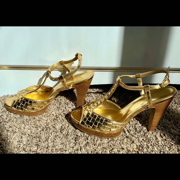 Colin Stuart shiny gold high heels size 8 - Picture 3 of 4